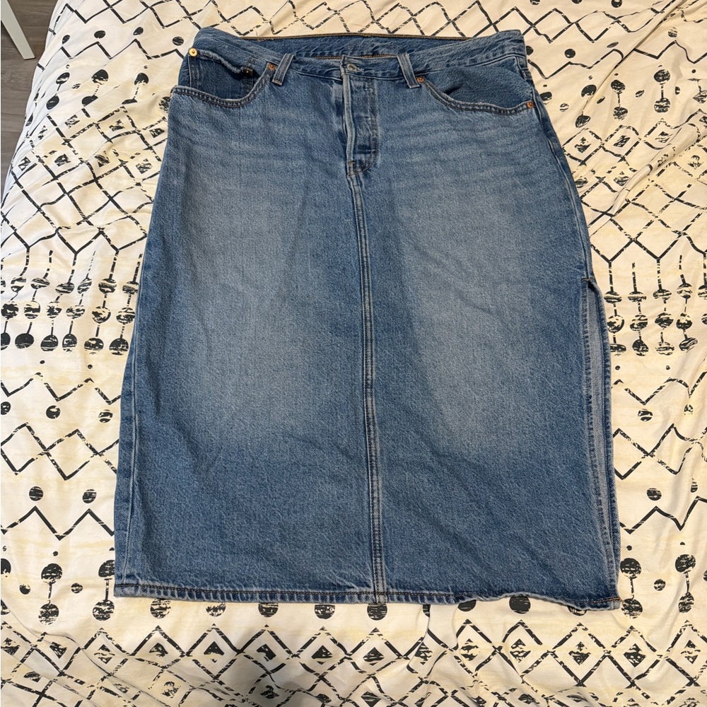 Levi's Blue Denim Pencil Skirt